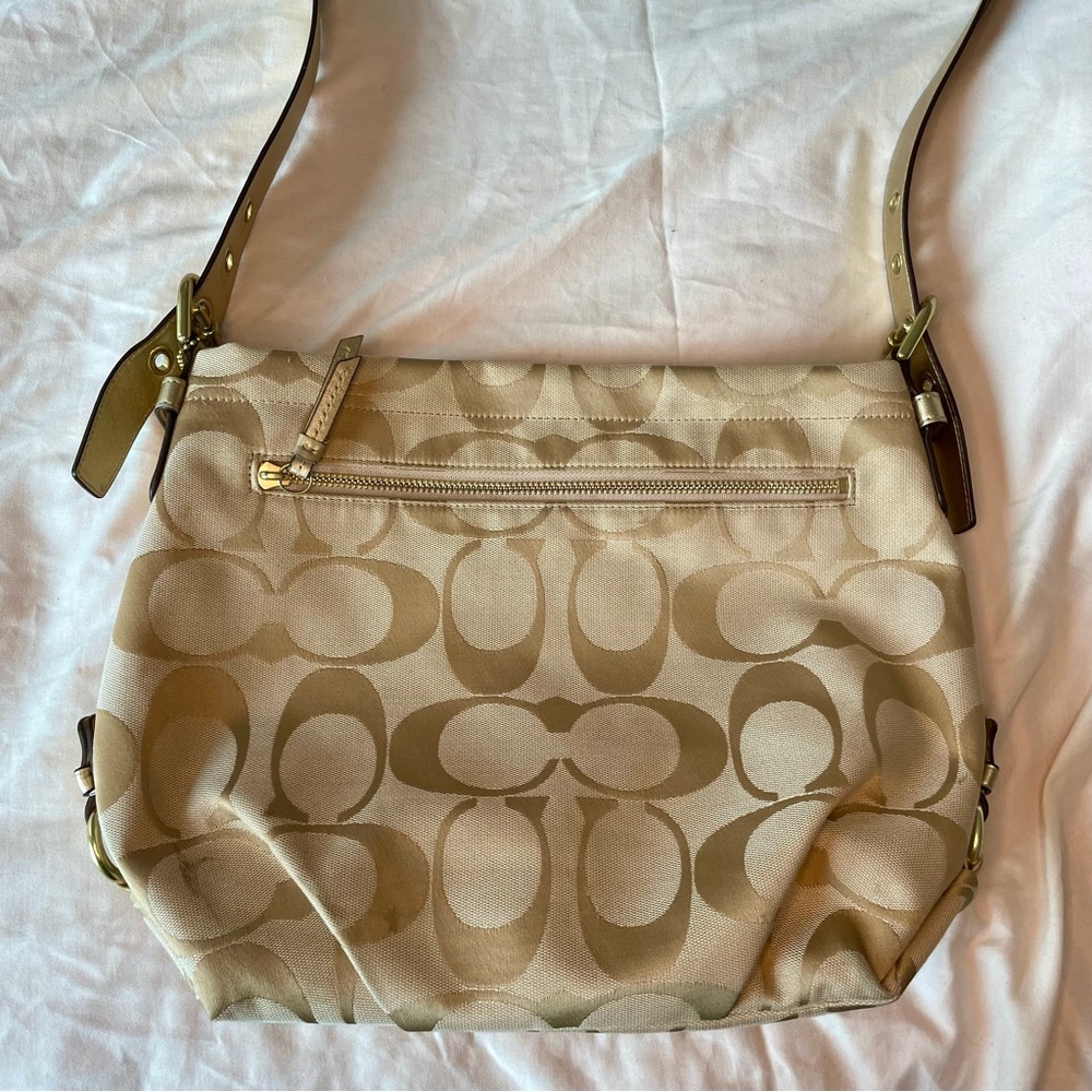 Coach signature gold canvas purse shoulder/crossbody